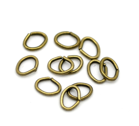 Jumprings, 5x4mm Bronze