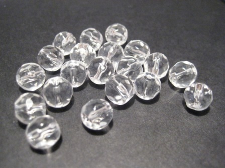 Facetterad rund ,  Clear