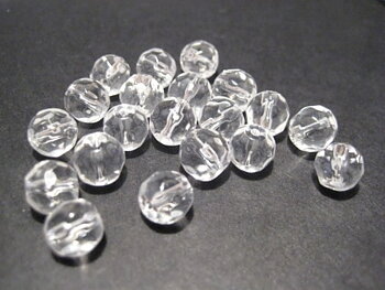 Faceted round,  Clear
