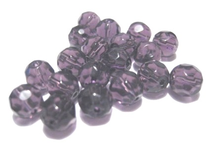 Faceted round,  Purple