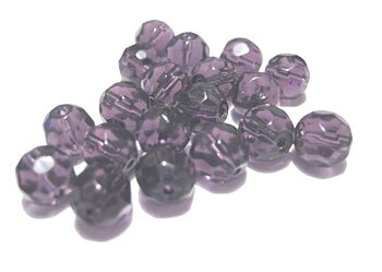 Faceted round,  Purple