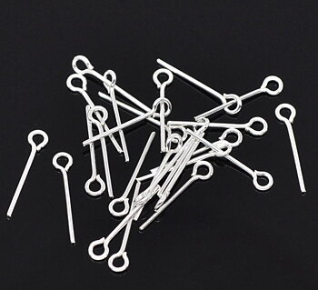 Öglepinnar , Silver, 1,4cm
