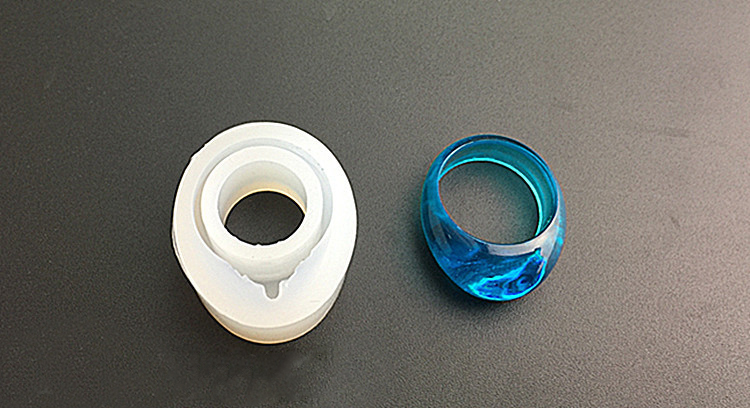 Gjutform  i silikon - Ring  17mm  droppe - 2