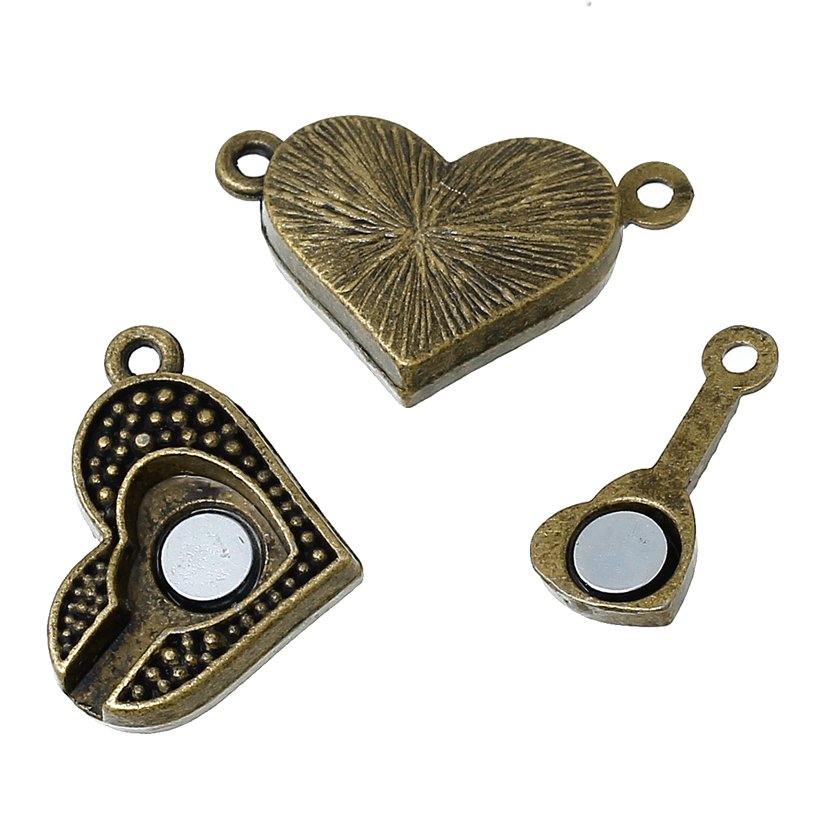Magnetlås i hög kvalité,  Bronse Hjärta - 2