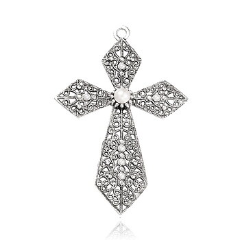 Large Luxury pendant -  Cross, 10cm pearl