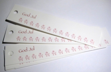 Paper tags / card -  God Jul- julbock