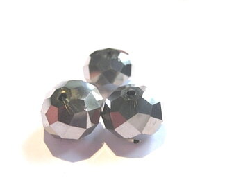 Facetterad, 12mm , Silver