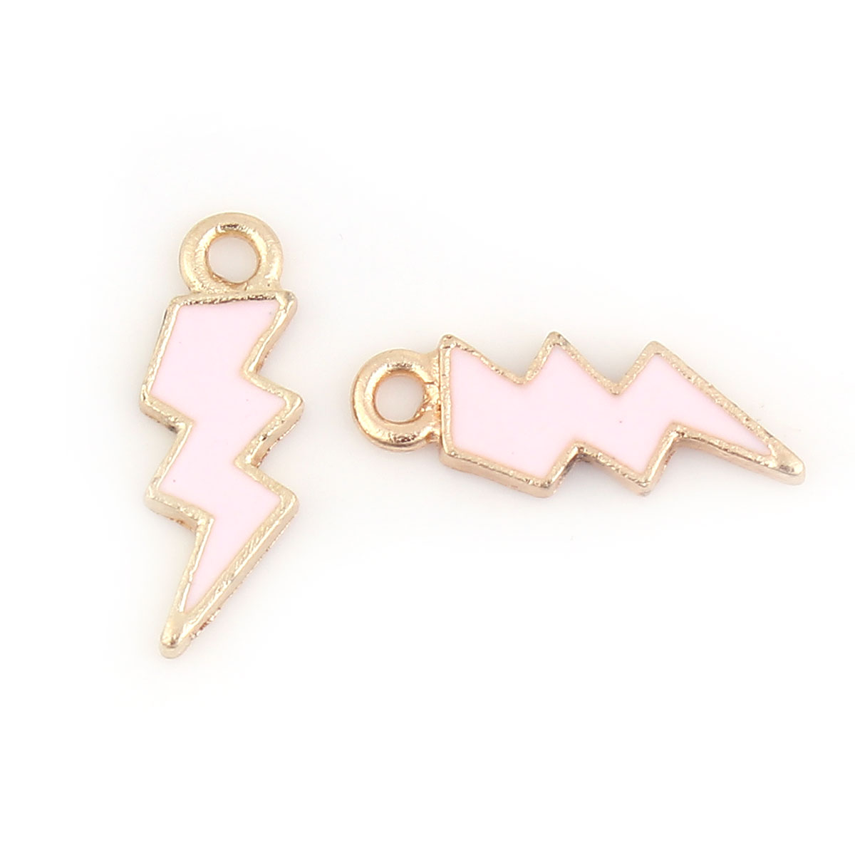 Berlock  -  Emaljerad blixt, Rosa - 2