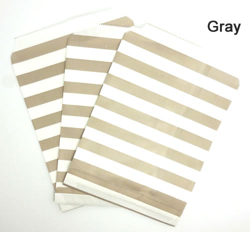 Papperspåse Gråbeige STripe, Retro