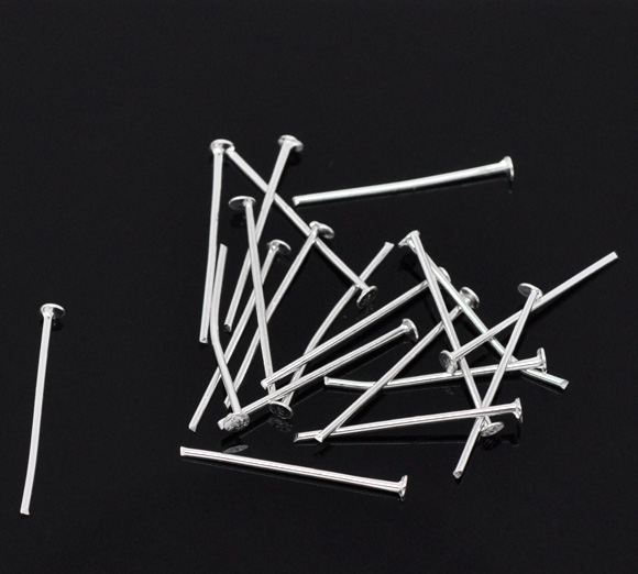 Hattpinnar , silver 2cm