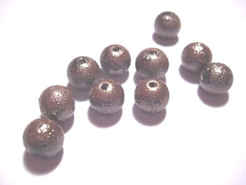 Ice beads, 10mm, dark nougat