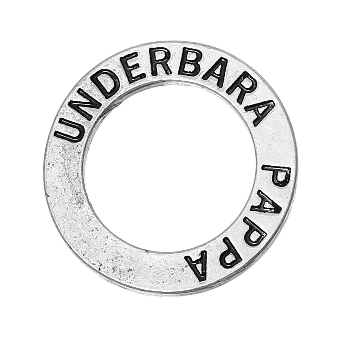 Budskapsring, silver  "UNDERBARA PAPPA"