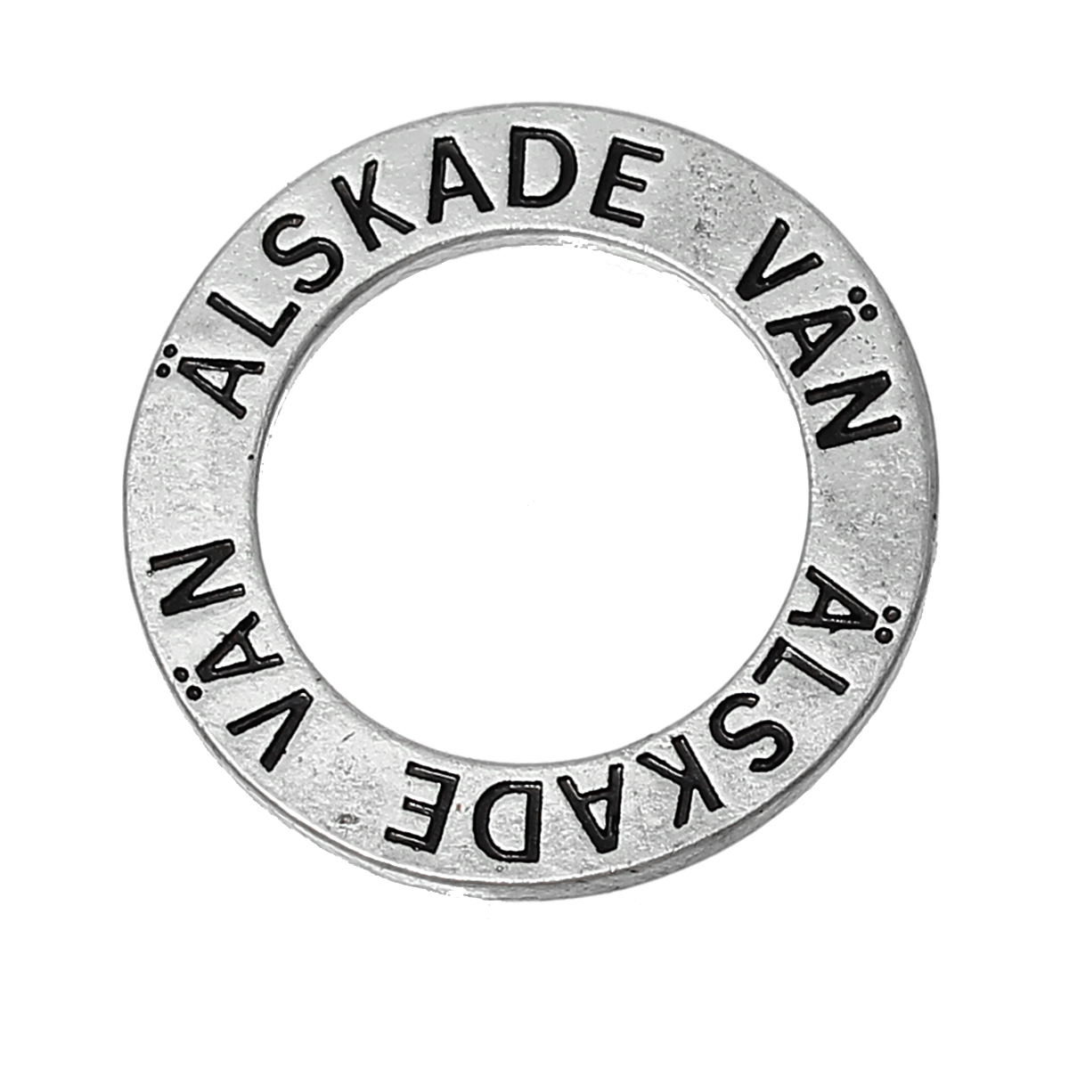 Budskapsring, silver  "ÄLSKADE VÄN"