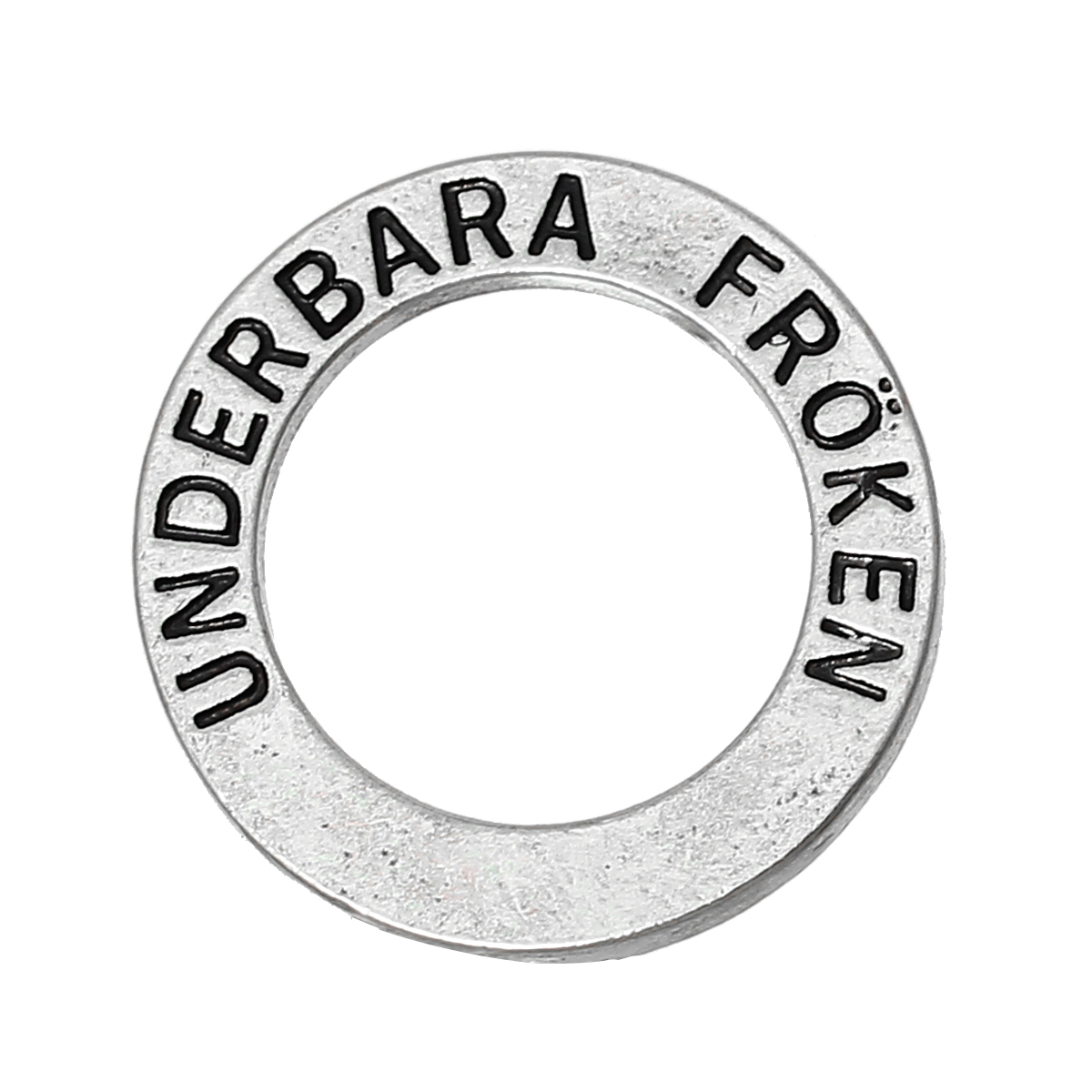 Budskapsring, silver  "UNDERBARA FRÖKEN"