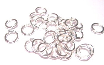 Jump Rings, 6x0, 9mm - Silver