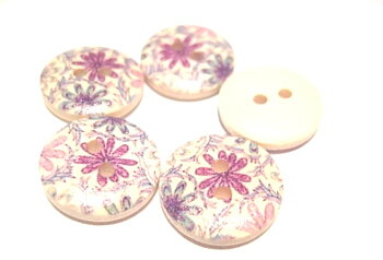 Träknappar, 15mm,  Lonley purple