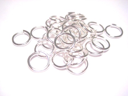 Jumprings, 8x1mm - silver - 2