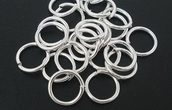 Jumprings, 8x1mm - silver