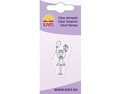 Clearstamp - girl with baloon