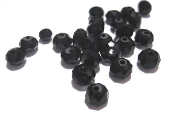 Facetterad , Svart  6mm