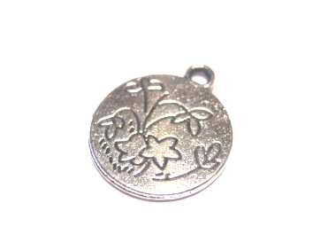 Charm, flower money 2pcs - 2