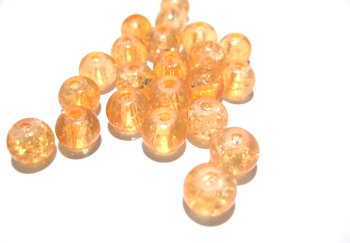 Crackle, 6mm, apricot