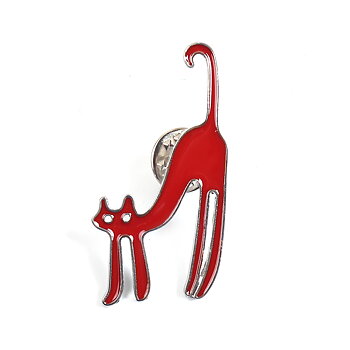 Brooches  red Cat