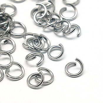 Jumprings,  Stainless steel 8mm
