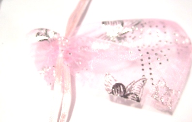 Organza bag 9x7cm, pink