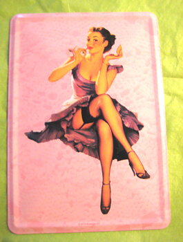Plåtvykort , PinUp Rosa
