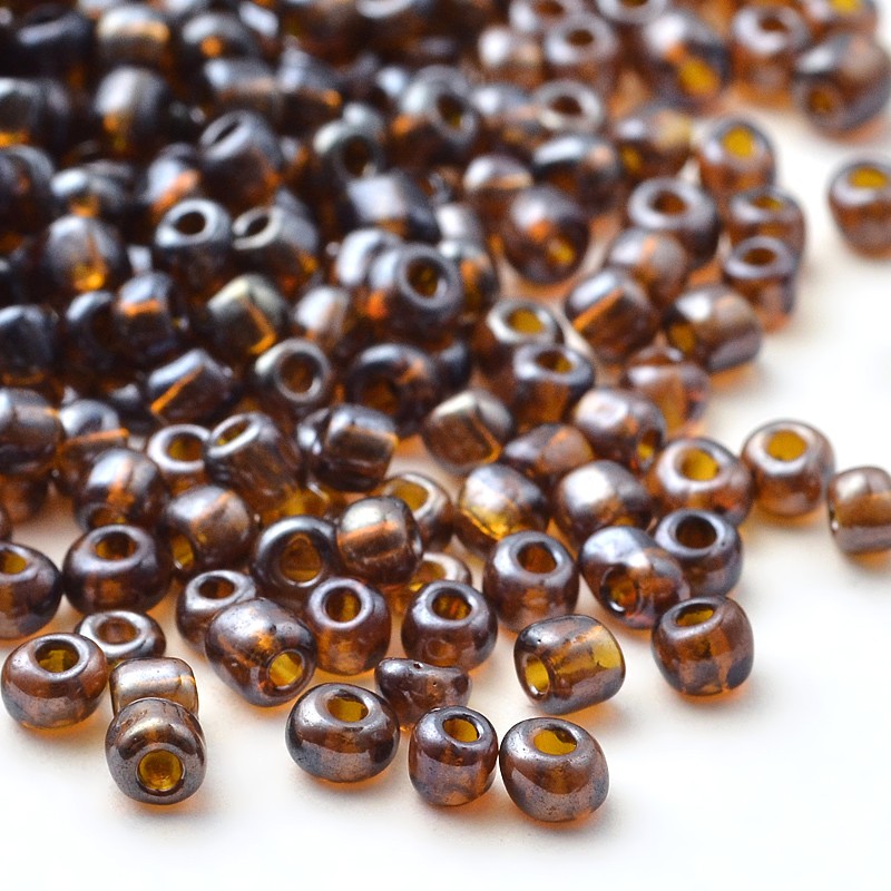 Seedbeads - Gullris-brun  3mm  8/0