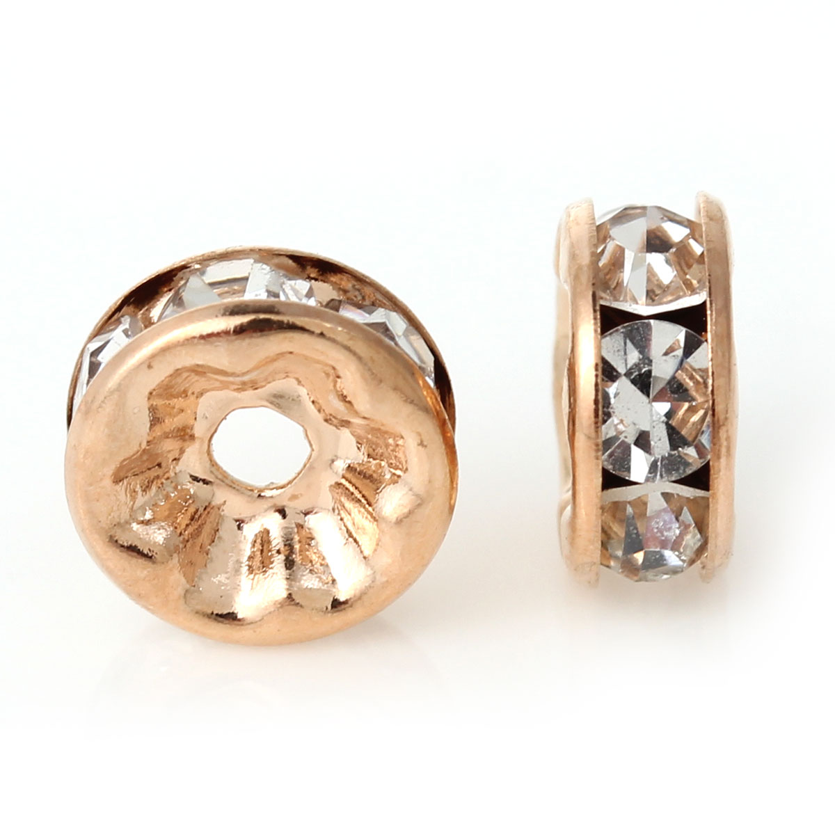 strass rondelle  Rose 8 mm, Clear