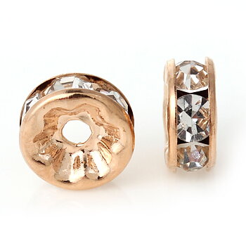 strassrondell,  Roseguld 8mm, Clear