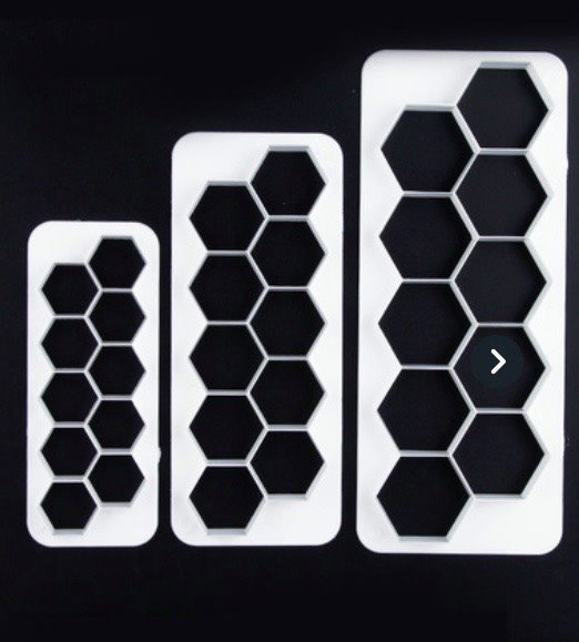 Cookie cutter, hexagon M, 25x25mm
