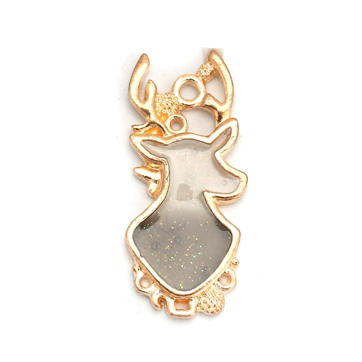 Charm -Enameld reindeer grey