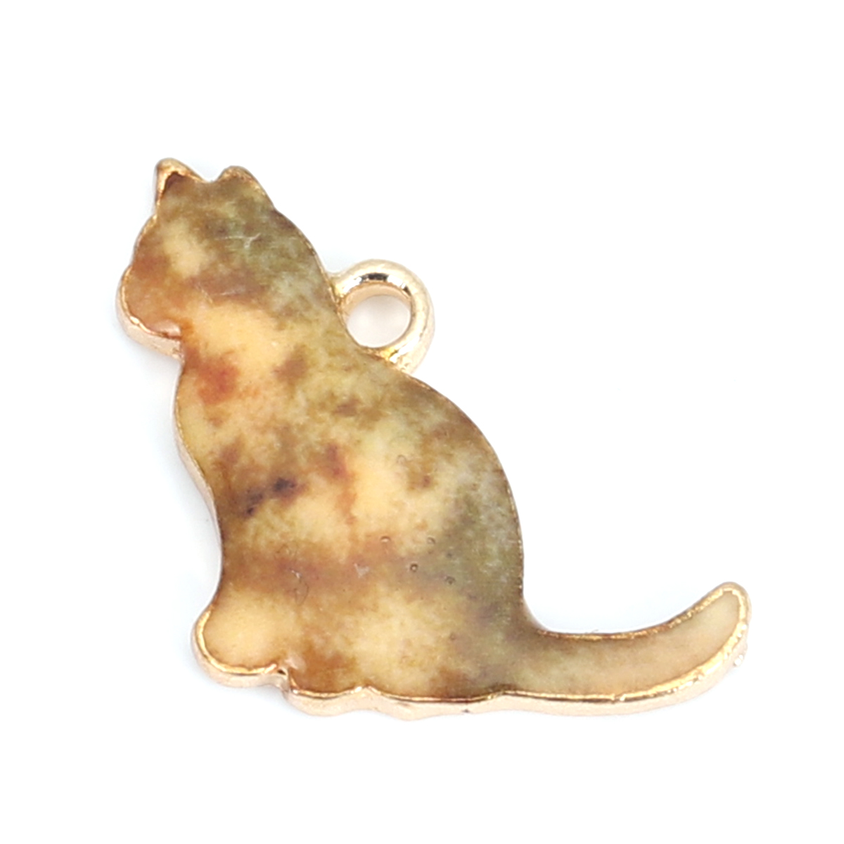 Charm -Enameld Cat