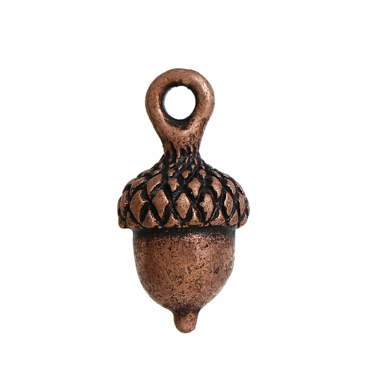 Charm,  Copper, Acorn 18mm