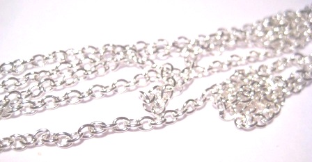 Kedja - silverplätterad, 3.5x2.5mm - 3