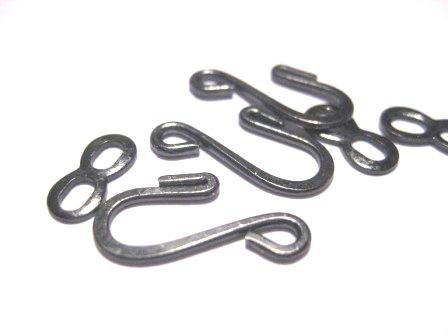 Toggle clasp \"Hook & eye\"  , Gunmetal