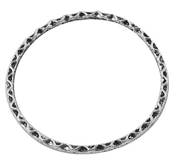  large enclosed rings in antique silver, 38,5mm