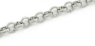 Ärtkedja, platinaplätterad,4mm, 1m