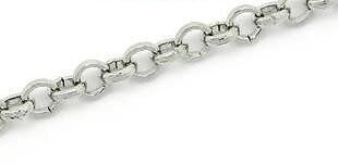 Ärtkedja, platinaplätterad,4mm, 1m