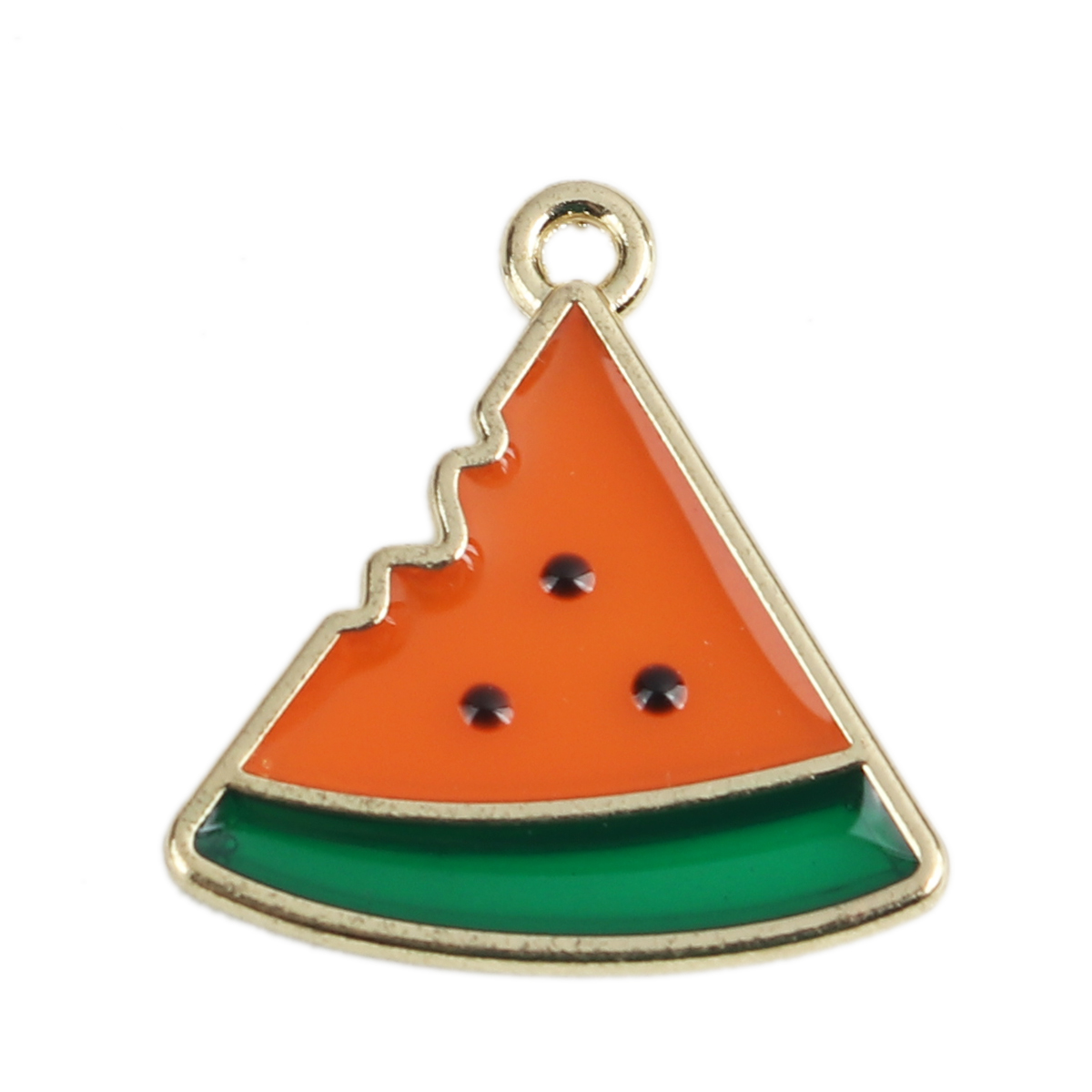 Charm  enameld watermelon, orange
