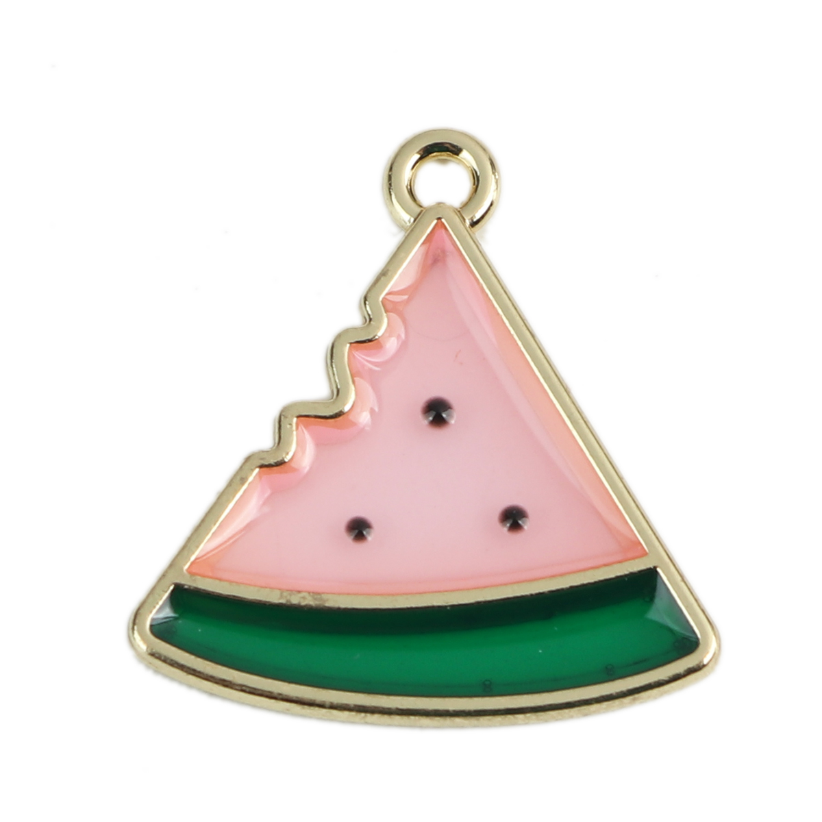 Charm  enameld watermelon, Pink