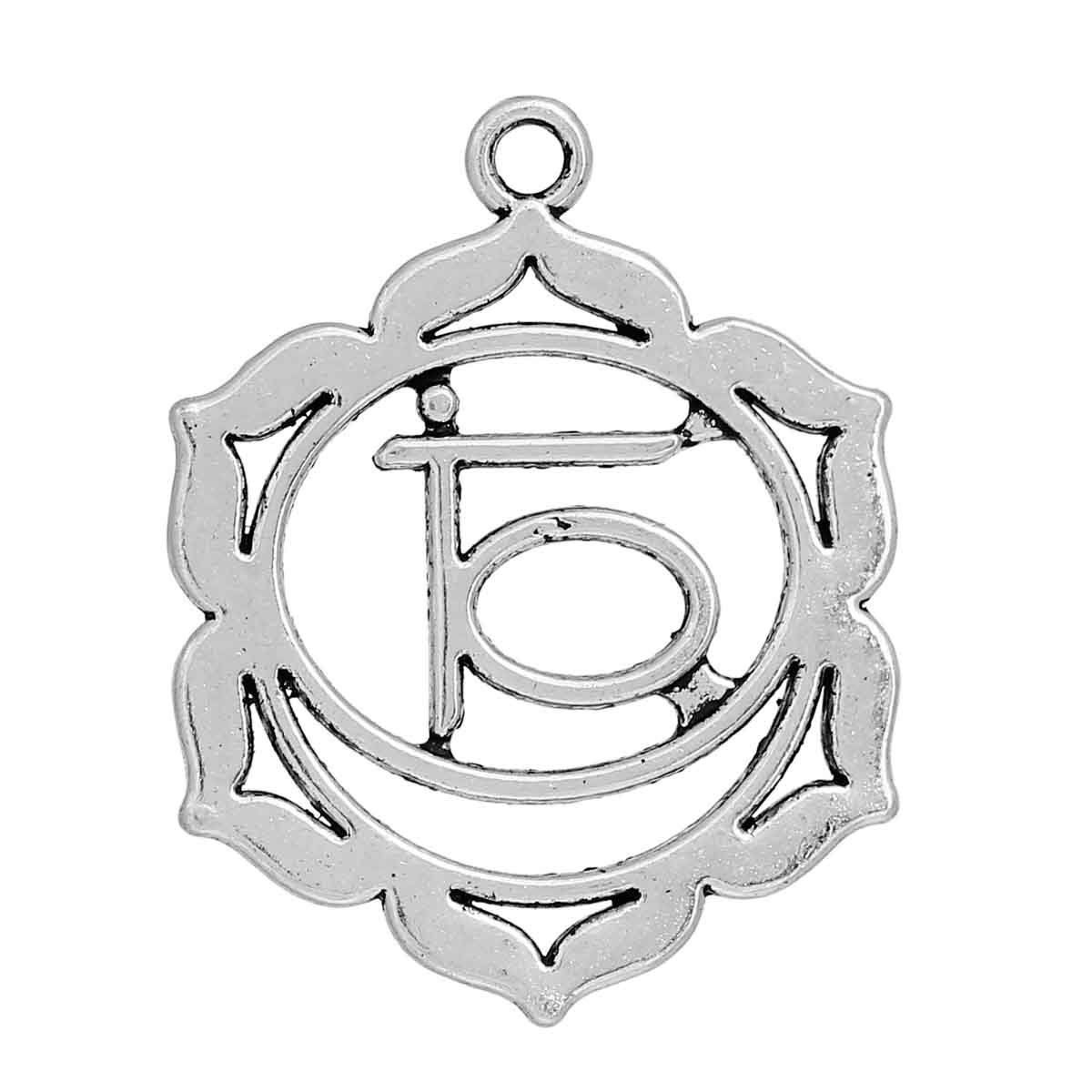 Berlock - Swadisthana /Svadhisthana Chakra, Yoga healing Silver