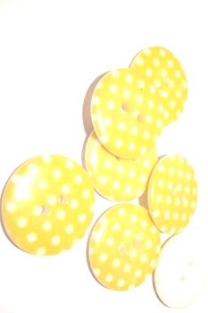 Wood buttons, 23mm  yellow