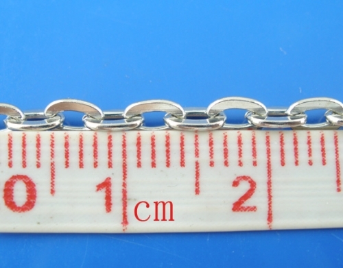 Kedja - cross 4mm, platina, 1 m - 2