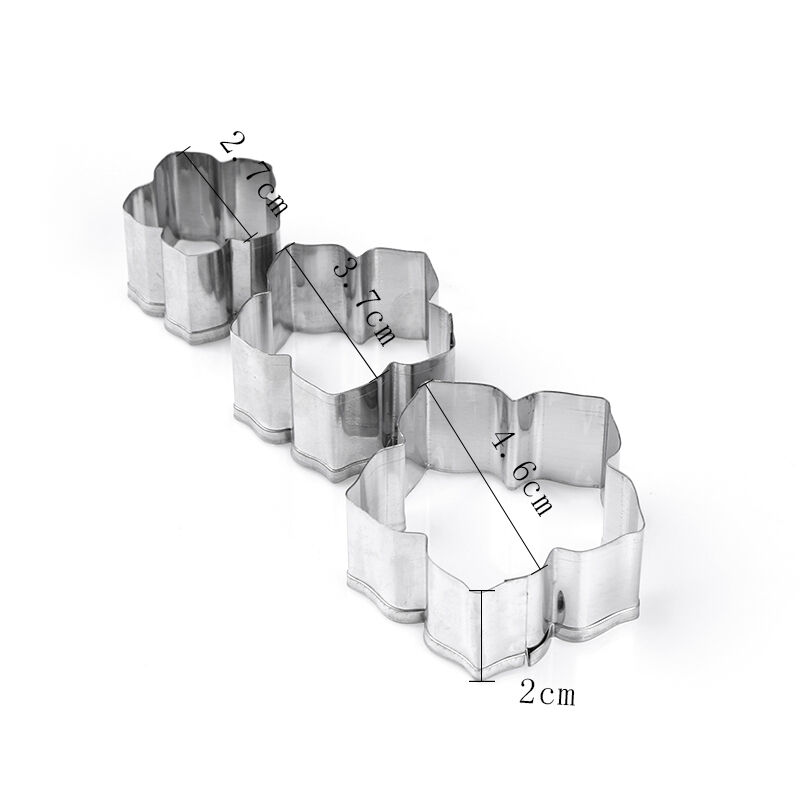 Cookie cutter, stainless steel-  FLower 3 pcs - 2