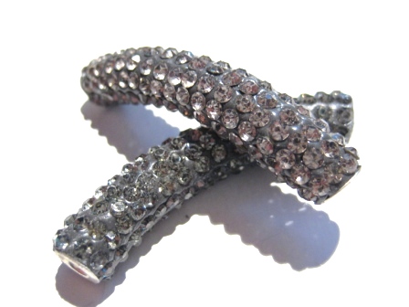 Rhinestone tube lt grey
