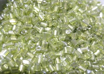 Seedbeads - Hexagon tube - Lime 2mm